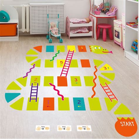 Floor Stickers Kids DIY Wall Sticker Game Hopscotch Stickers Floor ...