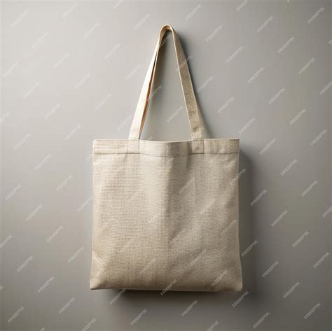 Mockup of Empty Tote Bag on a Neutral Background | Premium AI-generated ...