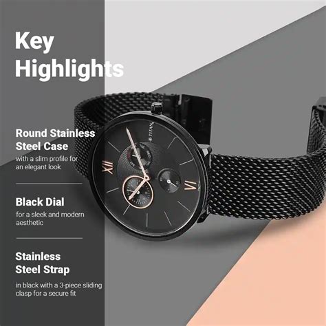 Buy Online Titan Men's Slimline Multifunction Watch with Elegant Weave ...