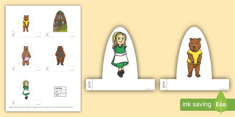Goldilocks Finger Puppets (teacher made) - Twinkl