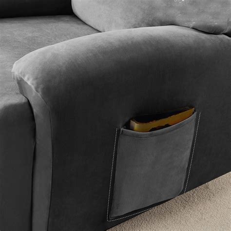 Elastic Stretchable Premium Velvet Recliner Cover, Dark Grey – HOKIPO ...