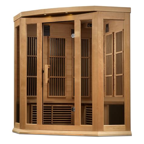 Maxxus 3-Person Near-Zero EMF FAR Infrared Corner Sauna MX-K356-01-ZF – Select Saunas