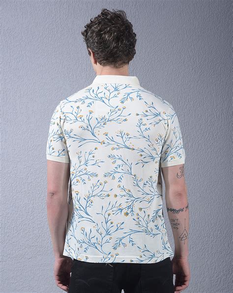 COBB CREAM PRINTED POLO NECK T-SHIRT – Cobbitalyofficial