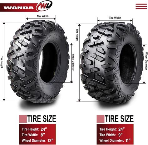 WANDA ATV Tire Set for Honda Fourtrax Rancher TRX350FM 4X4 India | Ubuy