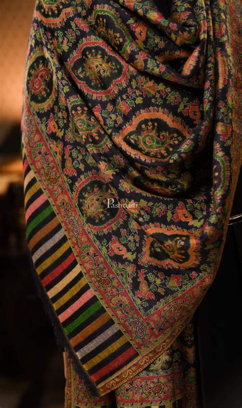 Pashtush Mens Ethnic Weave Stole, Pure Wool With Woolmark Certificate ...