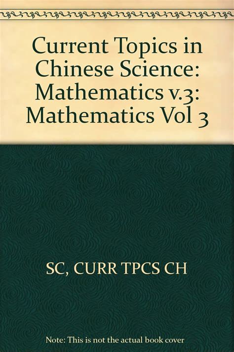 Buy Mathematics (v.3) (Current Topics in Chinese Science) Book Online ...