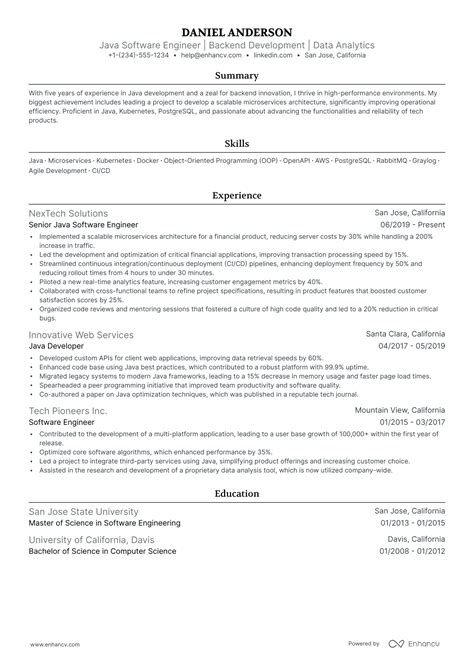 Image result for Java Software Engineer Resume