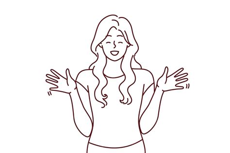 Premium Vector | Excited woman feeling euphoric