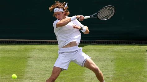 Andrey Rublev at Wimbledon 2023 - Tennis Action HD Wallpaper
