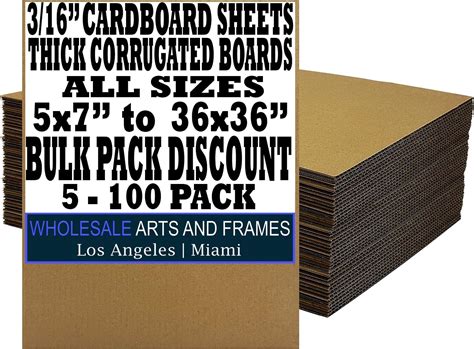 Large Corrugated Cardboard Sheets - 8x8, 10 Pack, 3/16 Thick. Ideal for ...