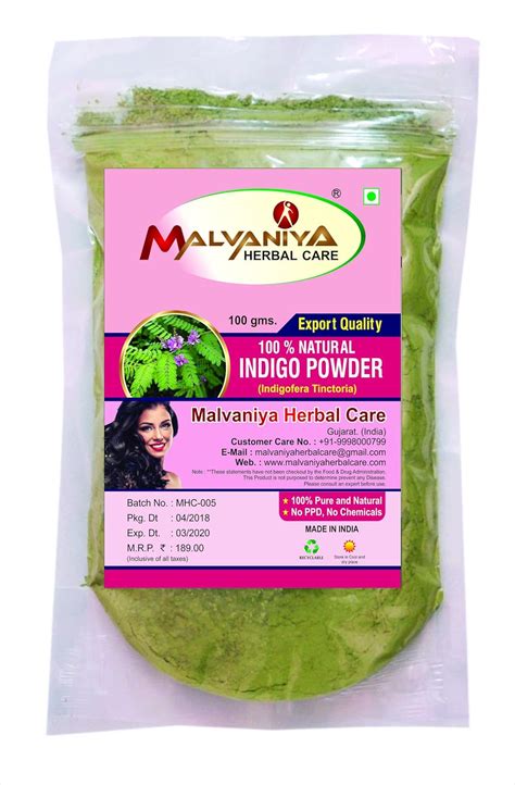 Buy Malvaniya Herbal Care Organic Indigo (Indigofera Tinctoria) Hair ...