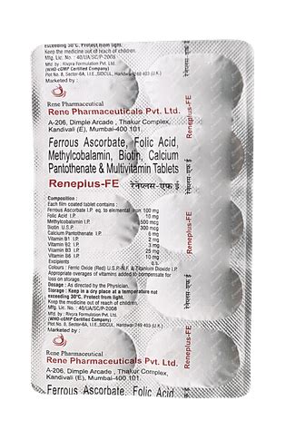 Reneplus Fe Tablet 10 - Uses, Side Effects, Dosage, Price | Truemeds