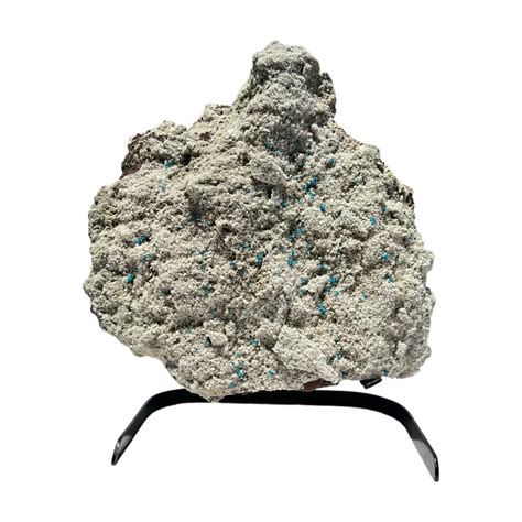 Cavansite on Mordenite – CrystalCaveIndia