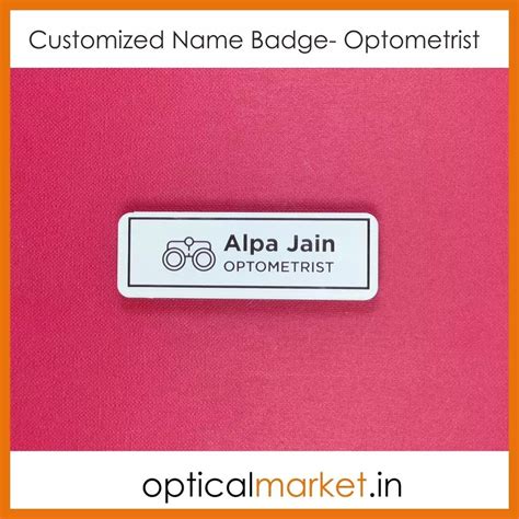 Customized Name Badge- Optometrist – Optical Market
