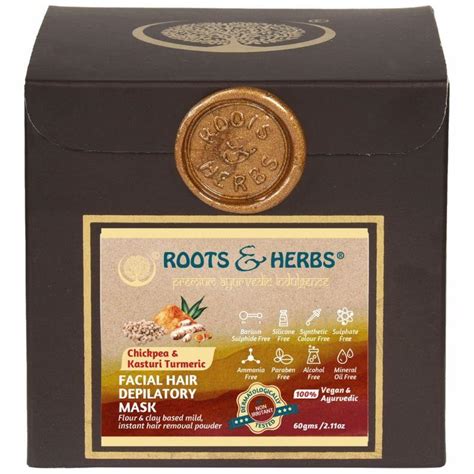 Chickpea Turmeric Facial Hair Removal Mask – Ubtan Clay – Roots and Herbs