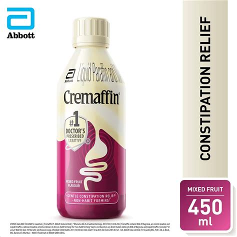 Buy CREMAFFIN CONSTIPATION RELIEF LIQUID - MIXED FRUIT 225ML Online ...