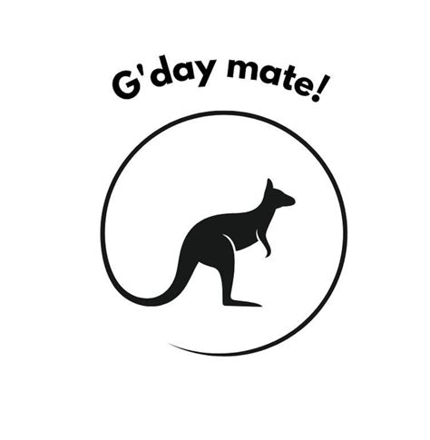 G'day Mate Svg, Mate Svg, Australian Svg, Kangaroo Svg, Cute Kangaroo Svg, Funny Kangaroo Svg ...