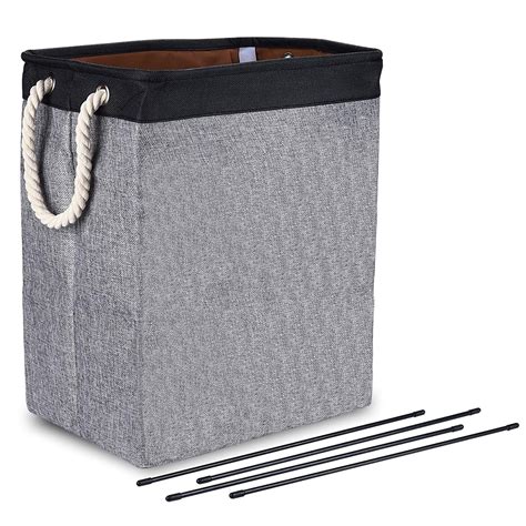 INJWIMS Laundry Baskets with Handles, Collapsible Linen Laundry Hampers ...