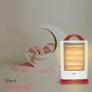Maharaja Whiteline Lava Neo 1200-Watts Halogen Heater (White and Red ...
