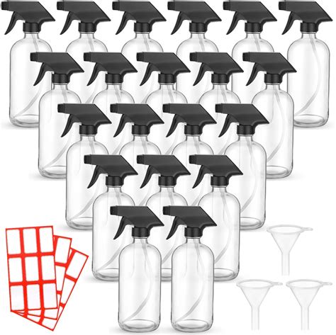 Amazon.com: Norme 12 Pcs Glass Spray Bottles 8 oz Spray Bottles with ...