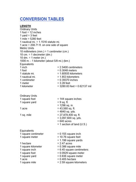 Image result for Conversion Table