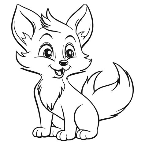 Cute Fox Coloring Pages - Free coloring pages to print