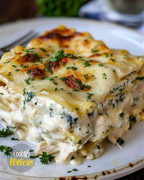 Creamy Chicken Lasagna with White Sauce