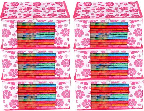 Malaki Floral Non Woven Fabric Saree Cover/ Clothes Organizer with ...