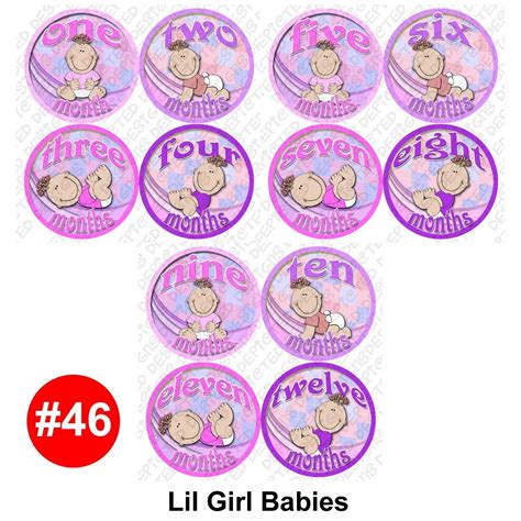 GIRL BABIES Baby Month Onesie Stickers Baby Shower Gift Photo Shower ...