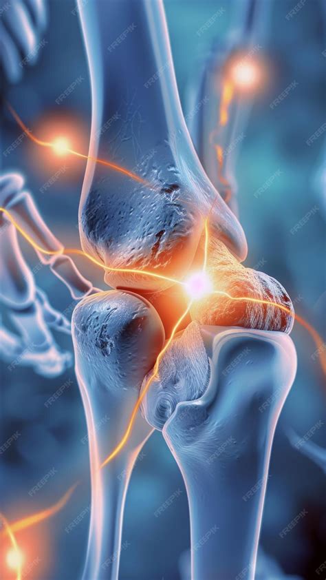 Premium Photo | Medical Visualization of a Human Knee Joint ...