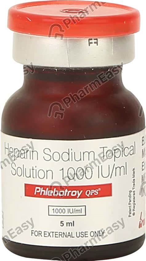 Phlebotroy Qps 1000 IU/ML Liquid For Skin Application (5): Uses, Side ...