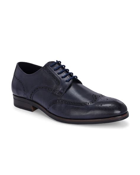 Overdrive Shanghai Navy Color Premium Leather Lace Up Shoes For Men ...