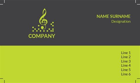 Musician Visiting Card Designs | Singer Business Cards Printing