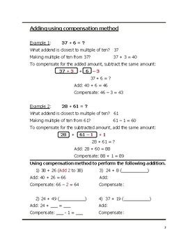 Image result for Using Compensation in Math Grade 7