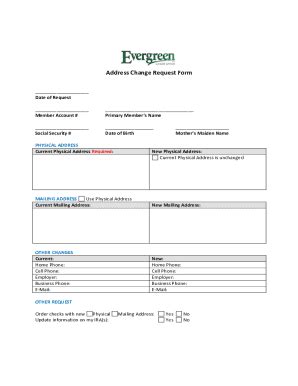 Image result for Address Change Request Form