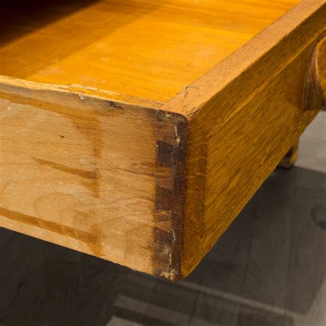 Solid Oak Two Drawer Desk by Standard Furniture Co. c.1940 | S16 Home