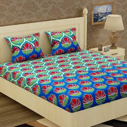 Home Pictures 120 TC Microfiber Double 3D Printed Flat Bedsheet - Buy ...
