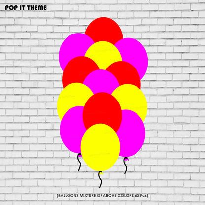 Pop It Theme Colour 60 Pcs Balloons | Birthday party decoration – Party ...