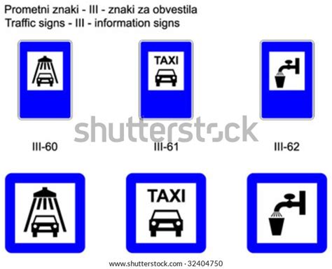 Traffic Signs On Slovene Roads Prometni Stock Vector (Royalty Free) 32404750 | Shutterstock