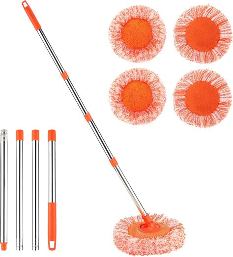 Amazon.com: 360° Rotatable Adjustable Cleaning Mop with 4 Mop Head ...