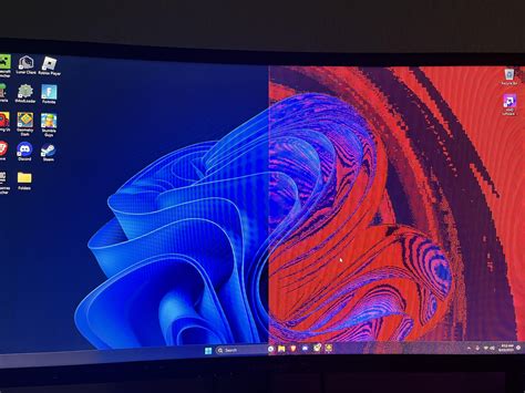 Half of my monitor shows a weird red display : r/Monitors