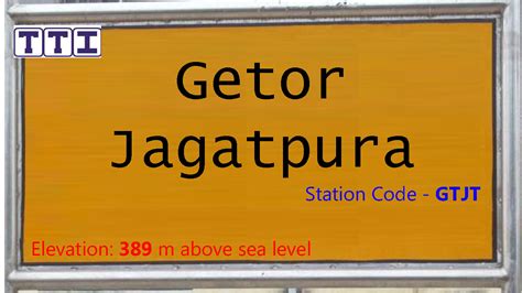 GTJT / Getor Jagatpura Railway Station | Train Arrival / Departure ...