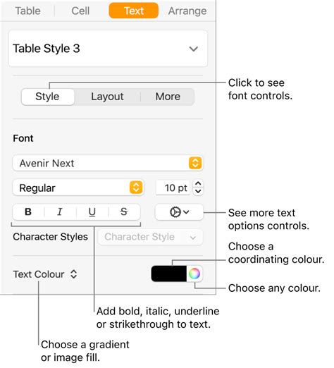 Change the look of table text in Pages on Mac - Apple सपोर्ट (IN)