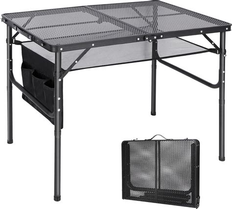 Redcamp, Folding Portable Grill Table, 36"x24" with Adjustable Heights ...