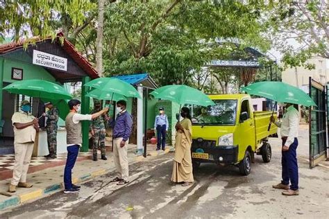 Umbrellas To Be Used To Maintain A Social Distance For People Visiting ...