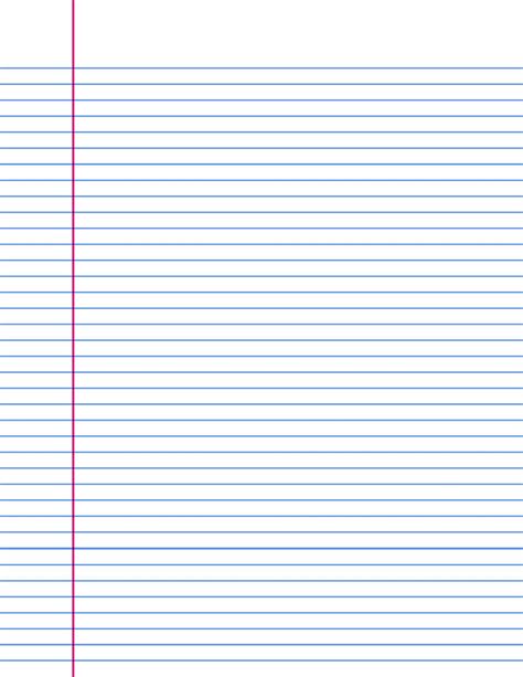 Free Printable Lined Notebook Paper Templates & More - Printables for ...