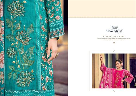 Riaz Arts Bin Saeed Pure Cotton Fancy Salwar Kameez Catalog Wholesalers
