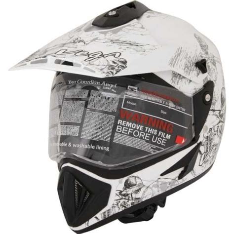 Vega Off Road Sketch Full Face Motorsports Helmet (Large) Price in ...