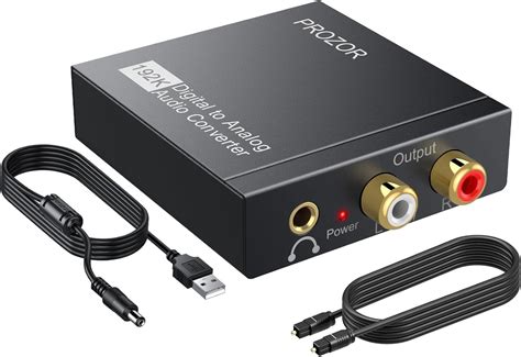 PROZOR 192KHz Digital to Analog Audio Converter DAC Digital SPDIF ...