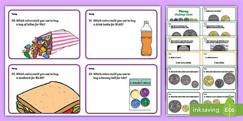 F-2 Currency Maths Challenge Cards⎹ Financial Maths